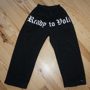 VOLT “Ready to Volt” Black Graphic Sweatpants Large